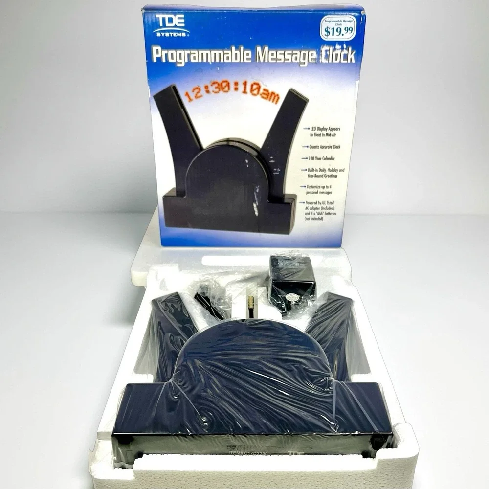 TDE Systems Programmable Message Clock LED Display Floating Message NEW Open Box